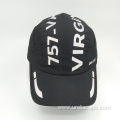 Black printed sports hat